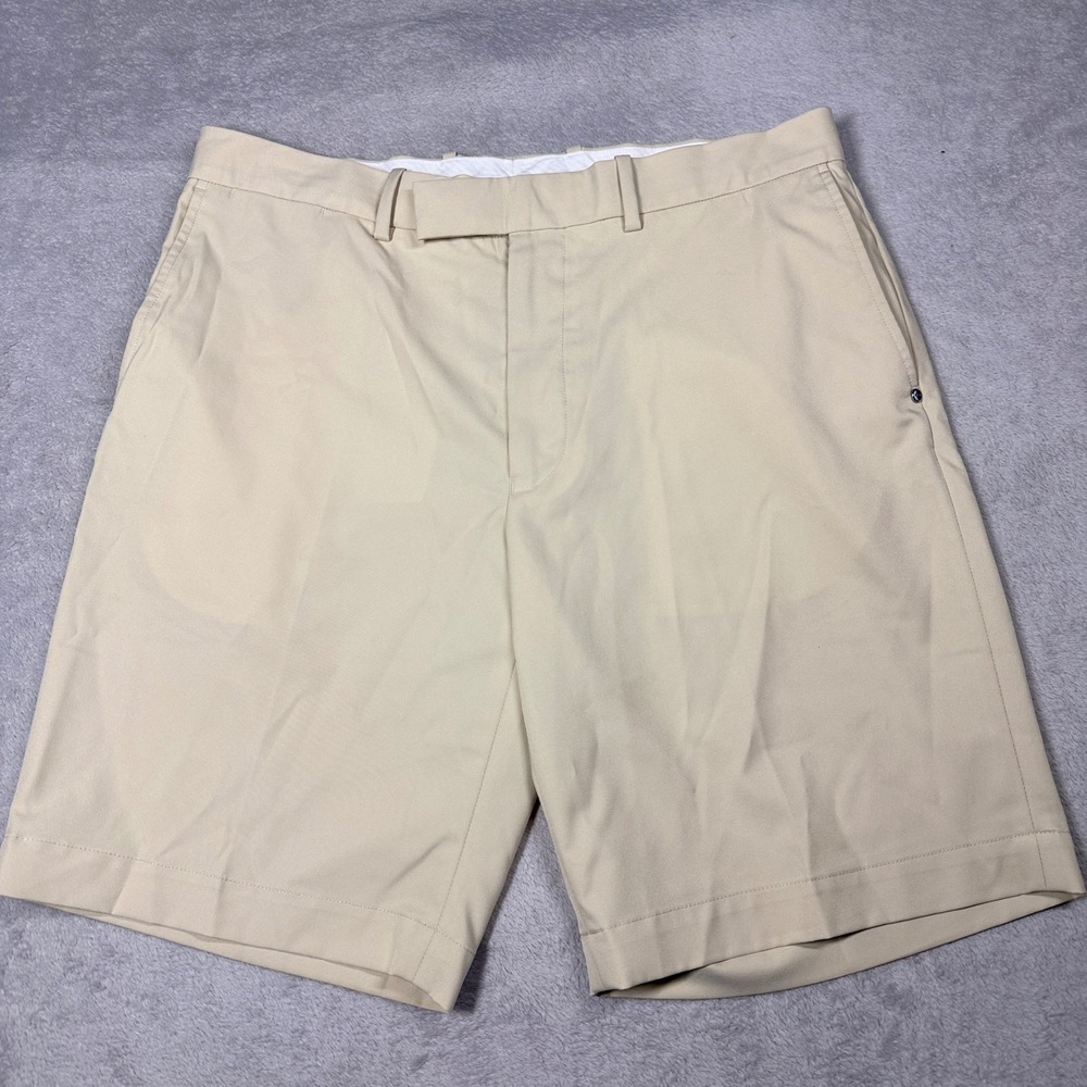 RLX Ralph Lauren Golf Shorts Mens 35 Tan Performance Flat Front 13257